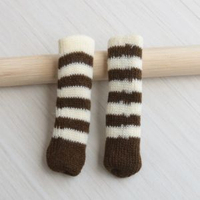 全城熱賣 - 針織門把手保護套冬季單元門入戶門窗戶拉手套防磕碰臥室門把鎖墊咖白條紋8個裝