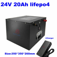 lifepo4 24v 20Ah battery pack lithium with BMS for scooter ebike Solar energy Wheel Chair monitor inverter lamp + 3A charger