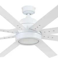 Honeywell Ceiling Fans Xerxes, 62 Inch Contemporary LED Ceiling Fan with Light and Remote Control, 8 Blades with Dual Finish