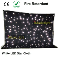 4Mx9M Single Color white Leds LED Star Curtain Backdrop Cloth Stage Background DMX Wedding Backdrop Incl Controller