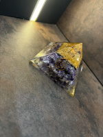Amethyst Orgonite Pyramid (2.5 x 2.5 Inches )