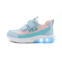 FILA 康特杯 足供支撐 魔鬼氈 燈鞋 運動鞋 中童 藍綠 S1174 (2-J429Z-353)