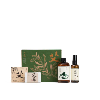 【阿原】讓艾擁抱你端午禮盒(艾草皂115g+艾草修護洗頭水250mL+艾草防蚊液95mL+mini艾草平安包5g)