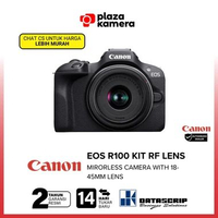 Canon EOS R100 Kit RF-S 18-45mm f/4.5-6.3 IS STM Mirrorless APS-C 24.1MP Kamera Canon Entry Garansi 