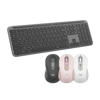 【Logitech 羅技】K950 無線鍵盤 + M750L 大手版多工靜音無線滑鼠