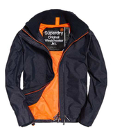 Superdry 極度乾燥 Technical Pop Zip SD-Windcheater 防風外套 M　男 (藍灰/橘)