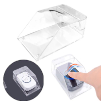 Waterproof Cover for Wireless Doorbell Door Bell Ring Chime Button Transparent Transmitter Launchers Heavy rain snow