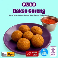 FUBU Bakso Goreng - Bakso isi Ayam Udang Premium dengan Saus Sambal Dim Sum khas China - Dimsum Inst