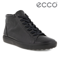 ECCO SOFT 7 W 經典輕巧中筒休閒鞋 女鞋 黑色