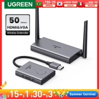 【NEW-IN】UGREEN Wireless HDMI Extender Video Transmitter &amp; Receiver Kit 5G 50M Transmits Display Dongle for TV PC PS5/4 Monitor