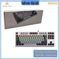Bàn phím cơ gaming Lecoo GK304 RGB – Brown Switch – TKL 87 phím – Xám đen cá tính – Hàng chính hãng 