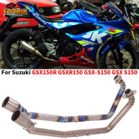 Slip For Suzuki GSX150R GSXR150 GSX-S150 GSX S150 Motorcycle Full System Exhaust Escape Modify Titanium alloy Front Link Pipe