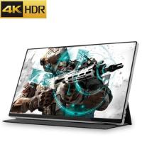 15.6" 4K Monitor Narrow Frame Computer Monitor For PC Laptop Phone White PS4 Pro Switch Xbox Ns HDR10 Gaming Monitor