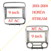 9" Car Radio Fascia For HONDA Stream 2000-2004 Stereo DVD Player Install Surround Trim Panel Kit Face Plate Audio Frame Bezel