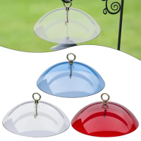 Bird Feeder Clear Protective Dome Cover Hummingbird Rain Cover Guard With Hooks Proof Bird Feeder Guard