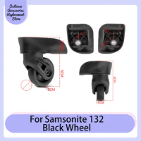 For Samsonite 132 Black Universal Wheel Replacement Suitcase Rotating Smooth Silent Shock Absorbing Wheels Travel Accessories