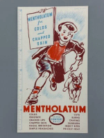 Vintage MENTHOLATUM drug medicine Advertising Blotter Newspaper Boy Dog