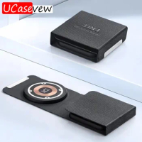 3in1 Wireless Charger Foldable Stand for iPhone 12 13 14 ProMax Portable Leather Magnetic Charger for Apple Watch SE Airpods Pro