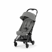 【德國 Cybex Coya】頂級登機美型兒童推車(黑車架)_安琪兒#冰川灰-冰川灰