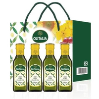 【Olitalia 奧利塔】純橄欖油250mlx4瓶(4入裝-花開富貴禮盒)