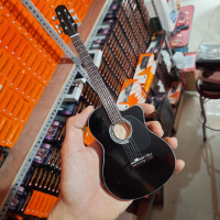 miniatur gitar GIBSON AKUSTIK BLACK hiasan rak dinding pajangan rumah