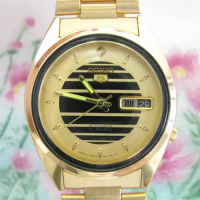 No. 5 gold-plated “Middle Eastern style” automatic mechanical men's watch 7009 seiko