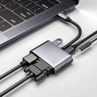 拓展塢電腦筆記本手提電話pd充電hdmi高畫質vga投屏器集線器