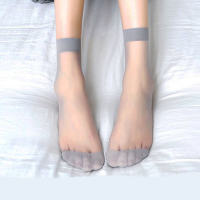 蕾絲襪子女可愛日系花邊襪仙女網紗透明玻璃絲水晶襪短襪夏季薄款