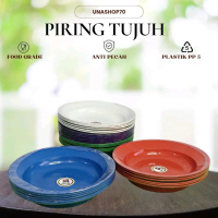 PIRING MAKAN PLASTIK TUJUH [1 LUSIN] FOOD GRADE