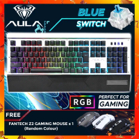 Promotion 50% off Aula Intruder e-Sports Mechanical Gaming Keyboard Lithium Alloy Blue Axis LED Back