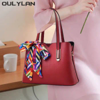 Women Chain Decor Daily Used Solid Plaid Crossbody Bags For Fashion Shoulder Bag Ladies Handbag
