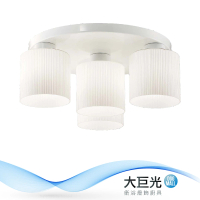 【大巨光】工業風-E27 3燈 5W 1燈半吸頂燈-中(MF-2292)