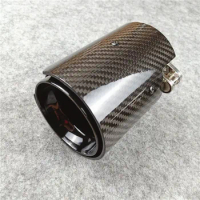 1 Piece ///M Glossy Black Carbon Fiber Exhaust Pipe For M2 M2c M3 M4 M5 F87 F80 F82 F83 G82 G83 F90 Stainless Steel Muffler Tip