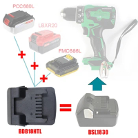 BDB18HTL Adapter Converter For Black Decker For Porter Cable For Stanley 18V Li-ion Battery For Hitachi Hikoki Lithium Machine