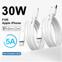 PD 30W Fast Charging Cable For Apple iPhone 14 13 12 11 Pro Max 8 Plus X XR XS USB Type C To Lightning Cable Charger Accessories