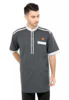 ZAYIDAN Baju Koko Gamis Muslim Pria Fulqi - Hitam