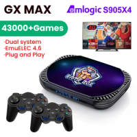 GX MAX Retro Video Game Console For PSP/PS1/N64/Sega Saturn/DC Amlogic S905X4 4K HD TV/Game Box Max 43000+Games with Controller