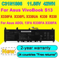 New Laptop Battery C31N1806 For Asus VivoBook S13 S330FA-EY001T S330UA S330UN-EY011 X330UA ADOL13F 11.55V 42WH 3ICP5/58/57