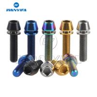 Wanyifa Titanium Bolt M5x16 M5x18 M5x20mm Conical Head Ti Screws with Washer for Bicycle Stems
