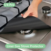 1/4Pcs Stove Protector Cover Liner Gas Stove Protector Gas Stove Stovetop Burner Protector Kitchen Accessories Mat Cooker Cover
