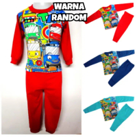 Setelan Baju Anak Laki Laki Bus Tayo Panjang