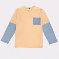 ZOLBLUS Long Slevee Pocket Double Layer \BEGIE\" Tebal Combed Polos Oversize"