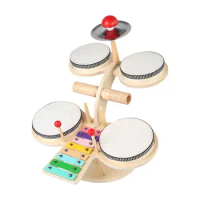 Kids Drum Set for Girls Boys Fine Motor Skill Kindergarten Baby Musical Toys
