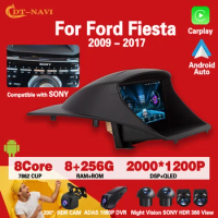 Car Radio Carplay Android For Ford Fiesta Mk 6 2008-2019 Multimedia Video Player touch screen Auto stereo Navigation GPS