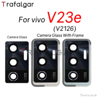 For vivo V23e 5G Rear Back Camera Glass Lens Cover With Frame Bezel Replacement V2126