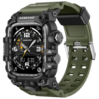 AmBand Apple Watch 專用保護殼 ❘ M3 美國鋼鐵特攻軍規 軍綠色TPU 錶帶 ❘ 46mm - Apple Watch 10