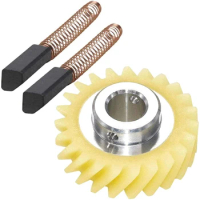 W10112253 9706416 Motor Brush W10380496 4162897 Mixer Worm Drive Gear For Kitchenaid Stand &amp; A Pair Of Motor Brush