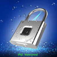Fingerprint Padlock USB Smart Keyless Lock Zinc Alloy Induction Lock Multi-Recorded Door Lock Luggage Fingerprint Padlo