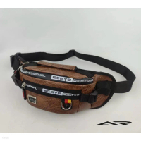 Tas Selempang Pria Waistbag Original PU Leather Polo Amstar Classic
