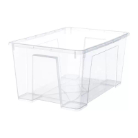 SAMLA 收納盒, 透明, 56x39x28 公分/45 公升